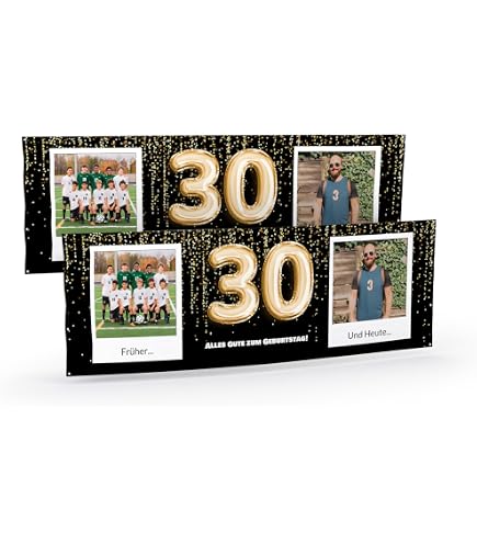 Personalisiertes Happy Birthday Banner Mit Namen & Alter – 91x30 Cm, Vinyl, Für Geburtstagsdeko