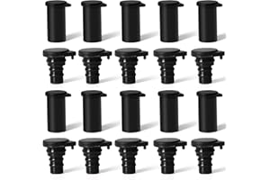 Candeon 10 Paar Silikon-Staub- und wasserdichte Kappenstopfen for PV-Stecker Solar-Wechselrichter Schwarz