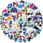50 PCS BLUE LOCK Anime Stickers for Laptop Bumper Skateboard Water Bottles Computer Phone Anime Stickers Pack for Kids/Teens
