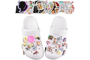 VANHVIS Shoe Charms for Croc Sandals, Singer Music Theme Shoe Charm Decorations for Women Girls Fans Gift