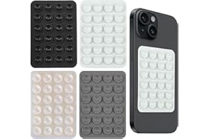 Momowin 4 Pcs Ventouse TéLéPhone Portable, Ventouse Silicone Coque Qui AdhèRe Au Mur pour Selfies et VidéOs, pour Tous Les ModèLes de TéLéPhones Portables (Noir + Gris Foncé + Transparent + Blanc)