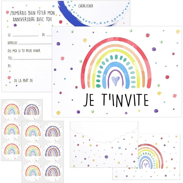Cartes Motif Amusant Lot De 12 Cartes D'invitation Anniversaire Enfant Fille Et Garçon - Format A6, Motifs Ninja Et Samouraï Cartes Invitation Anniversaire Enfant