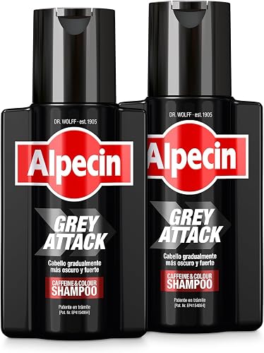 Peinados para el día a día: Fáciles, casuales y rápidos Alpecin Grey Attack Caffeine & Colour Shampoo for Men 2x 200ml | Cabello gradualmente más oscuro y fuerte | Efecto de color c