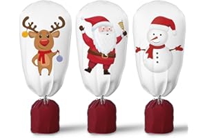 VASIN Winterschutz für Pflanzen, 3 Stück Winterschutz für Kübelpflanzen Frostschutz mit Weihnachtsmuster, 80x100CM Reißfest Wiederverwendbar Frostschutz Pflanzenschutz Winter für Olivenbaum Palmen