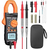 Proster Clamp Meter 6000 Counts 800A Digital Multimeter 600V TRMS NCV AutoRange with Backlit Display for AC/DC Current and Vo