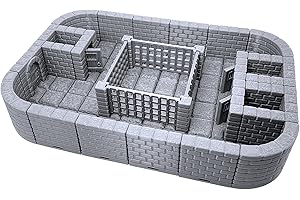 EnderToys Azulejos de mazmorra de bloqueo – Prison Pit, pintables impresos en 3D, juego de rol, terreno para miniaturas de 28 mm