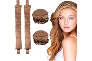 FCSNJH Satz Von 4 Hitzefreie Locken, Hair Curler, Heatless Curl, Lockenband über Nacht, Locken Ohne Hitze, Lockenwickler über Nacht, Curly hair, Heatless Curls Band Für Papilotten Grosse Locken