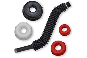 plasteo Kit Universal de Accesorios: Largo Pico vertedor Flexible, Adaptado a Todas Las Aperturas de bidones DIN 45-51-61-71 También Adaptable sobre un Tambor, Fabricado en Alemania