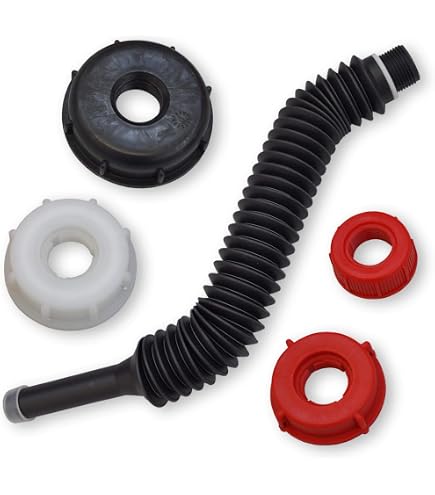Beccuccio Per Tanica Con Ugello Flessibile – Kit Universale Antipierdita Per Benzina E Diesel Con Tappi E Guarnizioni