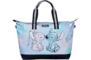 Undercover - Disney Stitch Weekender - Bolsa de transporte con bonito diseño de puntadas - espacioso compartimento principal con pequeño bolsillo con cremallera - 2 asas y correa para el hombro,