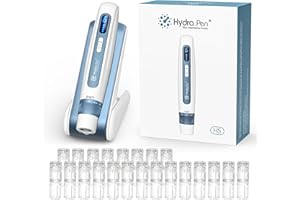 ‎LAZZYBEAUTY Hydra.pen H5 Professioneller Microneedling-Stift, kabelloser Serum-Applikator mit EMS-Mikrostrom & LED-Display, Microneedle-Gerät zur Hautpflege, Faltenreduzierung, Aknenarben, Haarausfallbehandlung