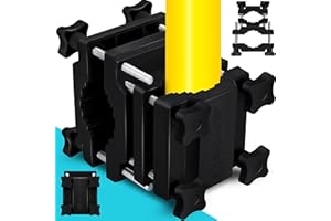 KESSER Premium Halter für Sonnenschirme Universal Balkongeländer | Schirmständer für eckige und runde Schirme | Balkon Terrasse Sonnenschirm Halterung hohe Flexibilität | Starke Klemmkraft Schwarz