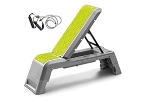 leikefitness Multifunctional Aerobic Deck with Cord Workout Platform Adjustable Dumbbell Bench Weight Bench Professional Fitness Equipment for Home Gym…