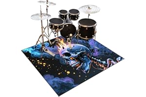QESJODFU Alfombra Bateria Alfombras Acusticas Electronica Alfombra para Bateria Acustica Alfombra de Batería Acústico Tapete de Tambor Alfombrillas Insonorizada Antideslizantes 120 x 80 cm Alfombra de Tambor