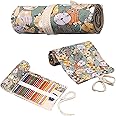 Party Propz Nylon Roll Up Pencil Pouch- 1Pc Paint Brush Pouch For Artists|Roll Up Pencil Case Kids And Adult|Pencil Wrap Roll Up Case|Coloring Roll Paint Brush Roll Up Pouch, Multicolor