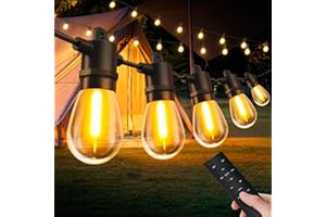 SEKLIN Guirlande Lumineuse Exterieur Jardin Led - 30M Extérieur Guirlandes Guinguette Lampe avec Télécommande 30+2 Ampoules 3 Modes IP65 Étanche pour Terrasse Balcon Mariage Parasol Pergola Décoration