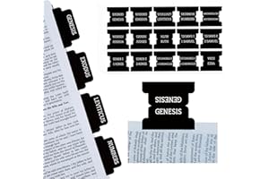 Prefdo Bibelregister zum Studium der Bibel, laminierte Bibelreiter für Frauen und Männer, 75 Bibelindex-Tabs Großdruck, 66 Bibelreiter für Altes und Neues Testament, 9 beschreibbare (Schwarz)