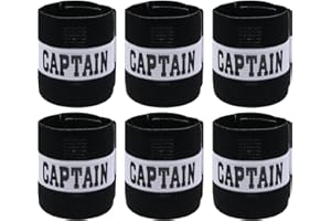 Hosifiy 6 Unidades de venda de capitán de fútbol, brazalete elástico de nailon para capitán de fútbol, pulseras ajustables para jóvenes y adultos, entrenamiento deportivo