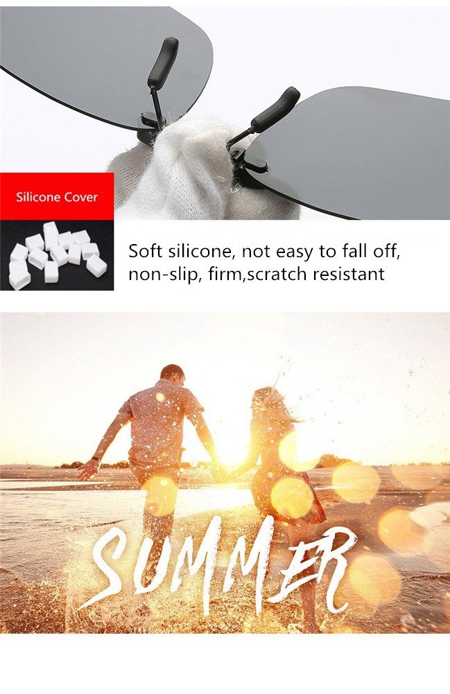 DAUCO-Gafas-de-Sol-Polarizadas-Clip-Lentes-de-Espejo-de-Hombre-Mujer-Unisex-Deportes-YYBG