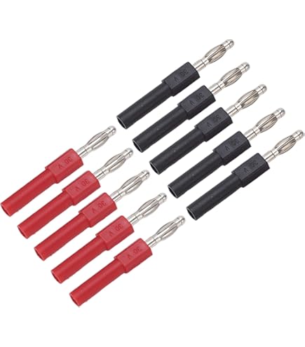 Jeffergarden Coupleur Banane Isolé Femelle à Femelle, 4mm, 5 Couleurs, Adaptateur De Prise