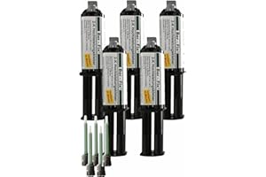 Ber-Fix 2K Kleber Kunststoff 5x25 g Hochleistungskleber 30 Min Kleber extra stark Metall Pvc GfK Holz Epoxid Harz frei auch als Kunststoff Spachtelmasse verwendbar