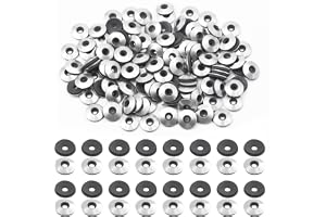 Swpeet 120 st #10 x 1/2 tum – M4,8 x 14 mm rostfritt stål neopren EPDM bundna tätningsbrickor packning sortimentsats, gummibu