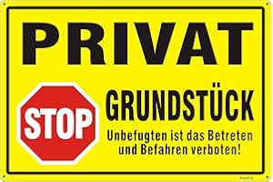‎GOODVIA Goodvia Privatgrundstück Schilder Aluminium Reflektierend 45×30 cm, Privatgrundstück Parken Verboten Privatgrundstück Betreten Verboten Privatgrundstück Schild Metall mit Löchern, Wetterresistent