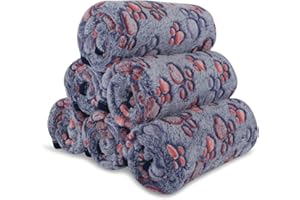 ‎BVAGSS BVAGSS 6 Stück Kleine Flauschige Hundedecke, Weich mit Fleece Flanell Haustier Decken für Kleine Mittlere Hunde Katzen Warmer und bequemer Schlaf XH075 (60 x 40 cm, Blau)