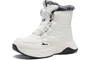 JMFCHI SPORTS Unisex Kinder Schneestiefel Jungen Winterschuhe Mädchen Wasserdicht Rutschfest Warme Wanderschuhe