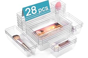 Vtopmart Lot de 28 organiseurs de tiroir en plastique transparent