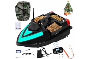 Garbenat Angelköder Boot 500M Fernbedienung Futterboot 3 Köderboxen Angeln Futterboot Wireless Köderboot mit GPS und LED Licht ABS Fischköder Boot für Seen, Flüssen, Meeren 100 Positionspunkte
