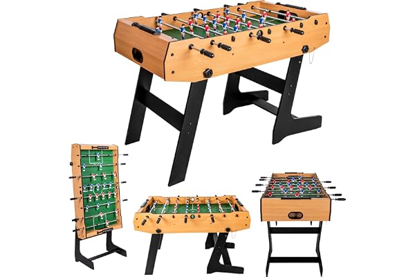 HLC Table de Babyfoot Pliable sur Pied 121 * 61 * 81cm,Jeu de Baby Foot idéal pour Les fêtes, Les Bars, Les familles, Le Cadeau Parfait pour Adultes et Enfants.