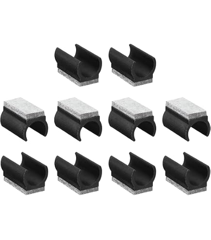 50 patins de chaise en plastique en forme de U (25 mm), embouts en plastique pour pieds de
