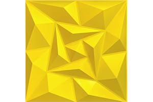 EURODECO Paneles de plástico PVC, para pared o techo, diseño cuarzo, para sala de juegos, 12 unidades de 3 m², D175 amarillo