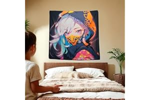 HOUHUANG Dipinti da appendere, Arazzi anime, murales e dipinti decorativi, anime fluorescenti, cartoni animati, materiale in poliestere (150cmx 150cm) per famiglie, bar e feste all'aperto (24805)