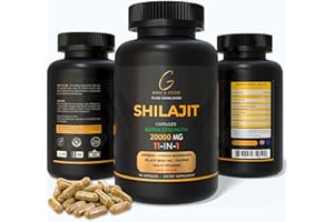 Gene & Good® Shilajit Gelule 90 Gélules | Shilajit Pure Himalaya Bio 500mg, Shilajit Pur Himalayen de Haute Qualité | Soutient les Fonctions Cognitives | Shilajit Pure Himalaya Shilajite