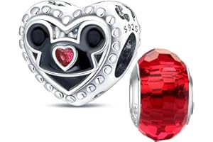 HappyStar colgante de plata 925 abalorios para pulseras,Colgante Abalorios Charms Bead compatible con Pandora y europeos pulseras y collares （Con perlas de aislamiento）