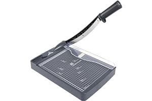 JIELISI A4 Massicot Outil de Scrapbooking avec Protection de Sécurité et Verrouillage de la Lame Couper Papier et Photo，12 Pouces le Coupe Papier à Guillotine Peut Couper jusqu'à 12 Feuilles