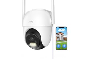 ARENTI 4MP Cámara Vigilancia WiFi Exterior, 2.4/5GHz IP Domicilio Cámara Interior, 355 ° PTZ Cámara para Mascotas con App en Casa, Visión Nocturna, AI detección Humana, Audio de 2 Vías con Alexa