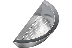 Onlyfire Contoured Stainless Steel Char-Basket Charcoal Briquet/Charcoal Fuel Holder for 57-67cm Kettle Grill