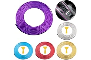 CENRONG Car Interior Moulding Trim, 5M Purple PVC Filler Trim Strip, Universal Fit for Most Vehicles