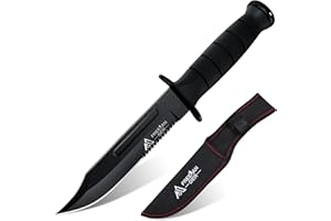 Freelander Professionelles Überlebens- und Jagdmesser 5Cr13, Full Tang Outdoormesser mit Scheide für Camping