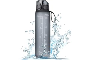 FULDENT Sports Water Bottle 1L Leakproof Design Water Bottle, BPA Free Tritan Plastic Drinking Bottle for Teenager, Adult, Sports, Hiking, Gym, Fitness, Outdoor, Cycling, School & Office
