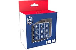 Megableu – Cube 3x3 Equipe DE France FFF – Casse-tête Officiel des Bleus pour Adultes et Enfants dès 7 Ans – Jeu Réflexion et Logique – Cube Foot Supporter FFF - Idée Cadeau Supporter Footlball Bleus