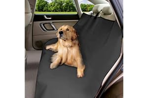 URAQT Coprisedile Posteriore Auto per Cani, 600D Oxford Impermeabile Coprisedile Posteriore Auto Cani, Antiscivolo e Antigraffio, 125cm x 145cm