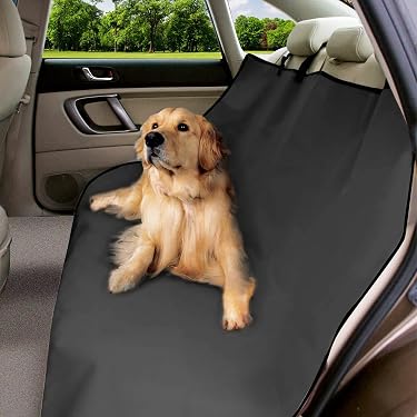 PETCUTE Autostoelhoes Voor Honden – Waterdichte Oxfordhoes Voor De Achterbank, Met Veiligheidsriem En Ritssluiting