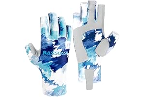 Bassdash ALTIMATE UPF 50+ Guantes de Pesca para Mujer protección Solar UV Guantes sin Dedos para Kayak Remo Senderismo Ciclismo conducción Entrenamiento de Tiro