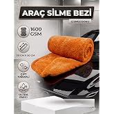 Roro Auto 1600 GSM &Ccedil;ift Taraflı Ara&ccedil; Kurulama Havlusu 70x50 cm - Ultra Emici Mikrofiber Oto Bezi Turuncu