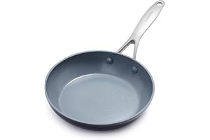 GreenPan Valencia Pro Padella da 20 cm in ceramica anodizzata dura e sana, senza PFAS, induzione, lavabile in lavastoviglie, resistente al forno, grigio