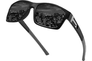 Ulknyss Occhiali da Sole da Uomo Polarizzati - Occhiali Sportivi Protezione UV400 per Running Guida Pesca